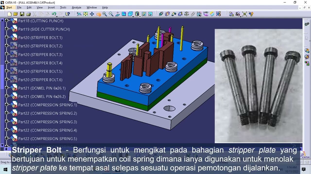 PRESS TOOL USING CATIA V5.