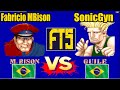 fabricioMBison VS SonicGyn FT5 Game play online no Fightcade2 #streetfighter2championedition