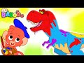 Club Baboo Dinosaur Painting Cartoon | The Tyrannosaurus Rex is covered in paint! | Dino Compilation