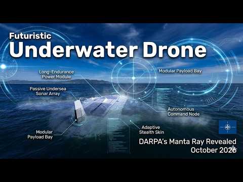 America's Futuristic Underwater Drone • DARPA’s Manta Ray Revealed