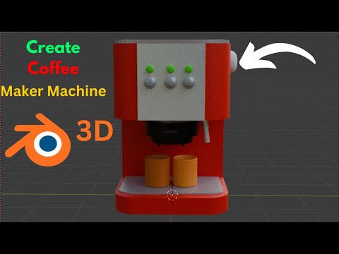 Create a Stunning Low Poly Coffee Machine in Blender 3D! (Beginner Tutorial)#blendertutorial