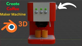 Create a Stunning Low Poly Coffee Machine in Blender 3D! (Beginner Tutorial)#blendertutorial