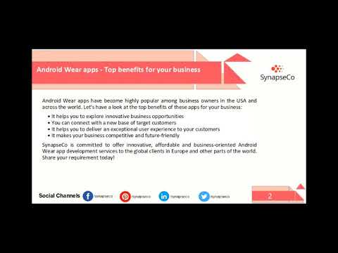 Android Wear app development services - SynapseCo