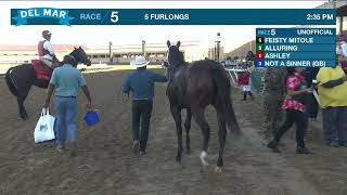 Feisty Mitole wins race 5 at Del Mar 11/19/23.