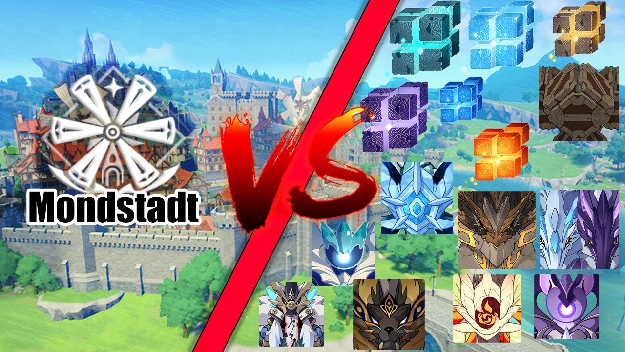 Mondstadt Against All World Bosses - Genshin Impact