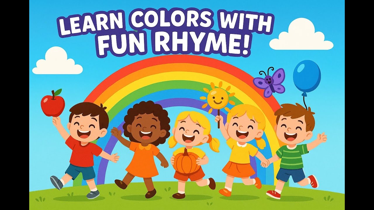 Learn Colors with Fun Rhyme | Kids English Nursery Song - YouTube