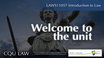 Welcome to LAWS11057 Introduction to Law 2021