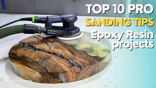 10 PRO TIPS FOR SANDING EPOXY RESIN! #resin #epoxy #epoxyresin