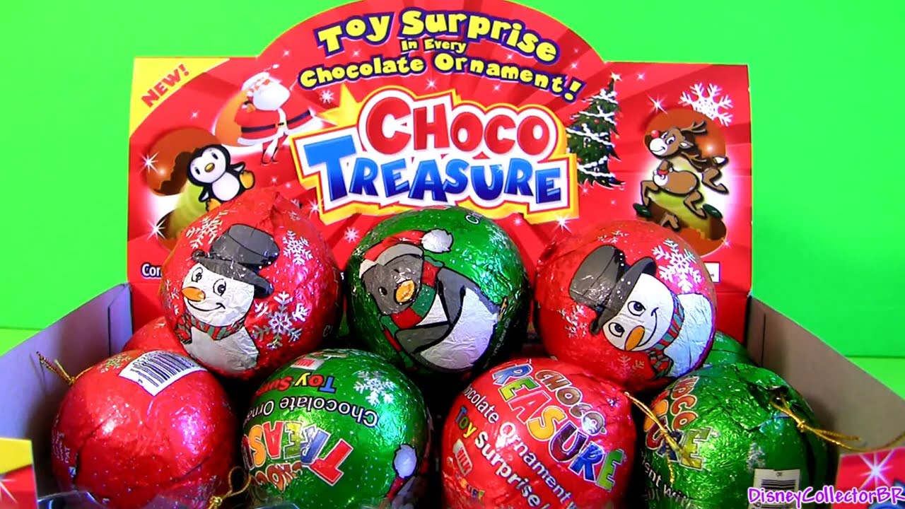 Choco Treasure Surprise Eggs Huge Christmas Chocolate Huevos Snowman by Disney Funt