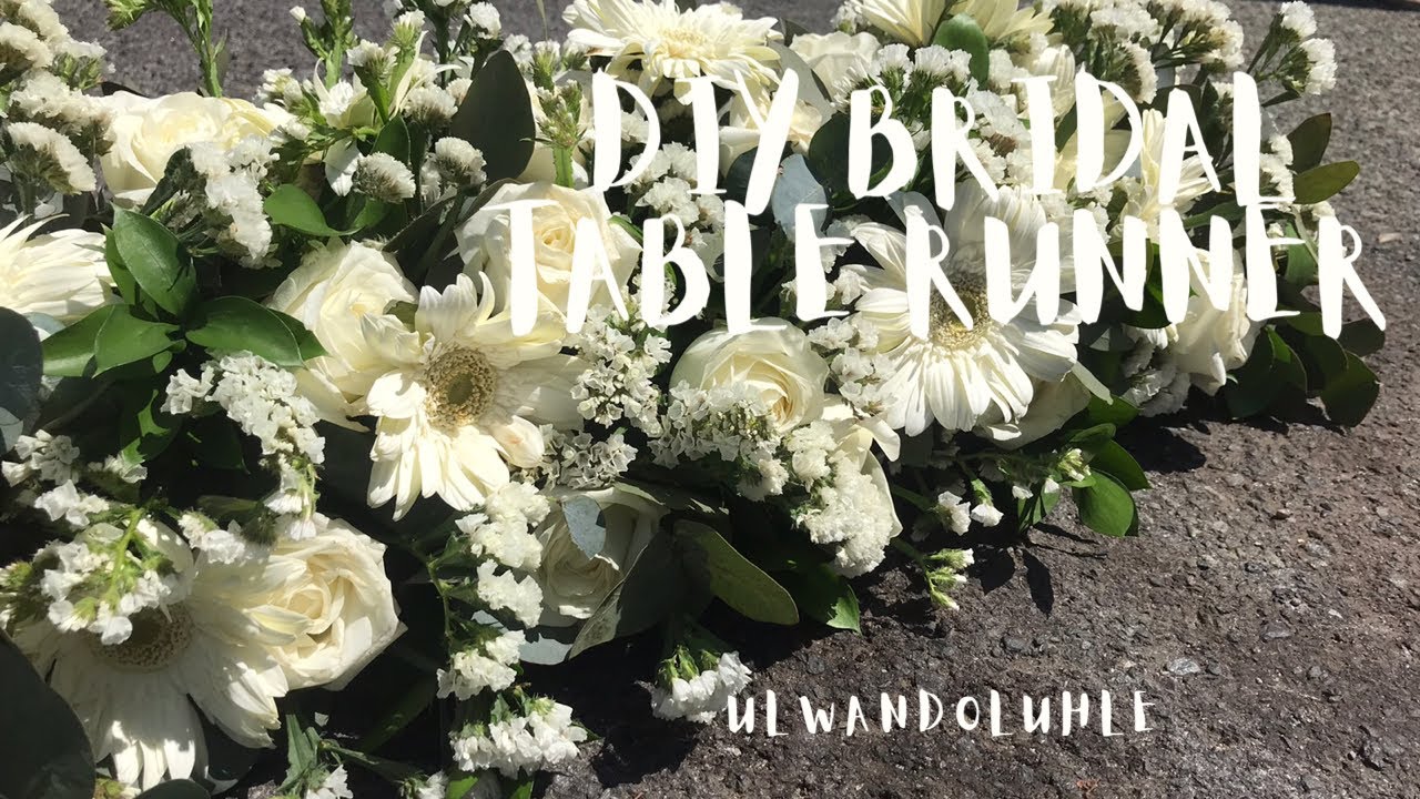 DIY Bridal Table Runner | Rustic Wedding | Flowers
