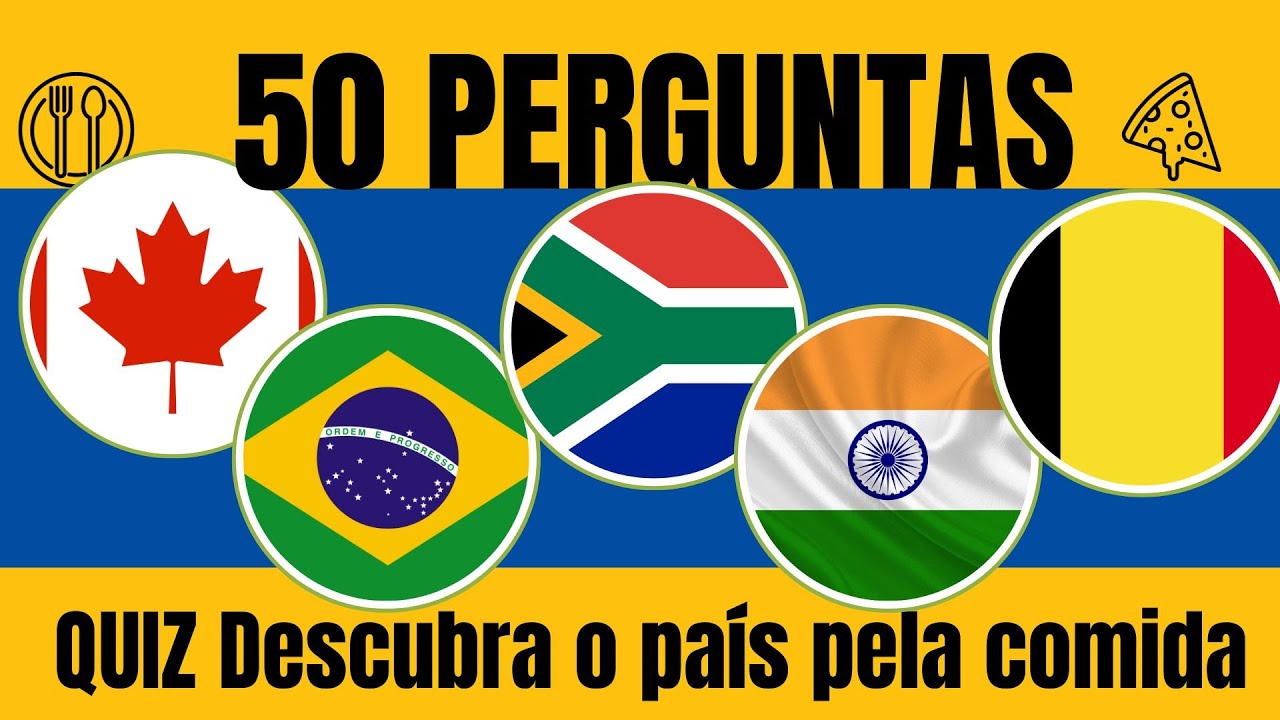 🎌 DE QUE PAÍS É A BANDEIRA?, 🚩 50 desafios de multipla escolha