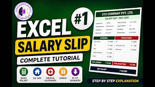 Excel Salary Slip Tutorial Part 1 | Formatting + Earnings &amp; Deductions (Hindi)