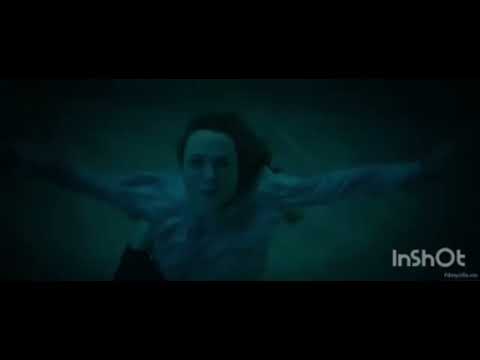 Night swim underwater scene