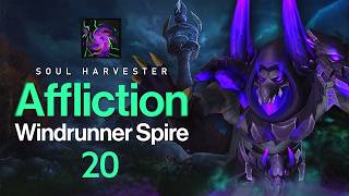 Affliction Warlock Soul Harvester | +20 Windrunner Spire! | Midnight