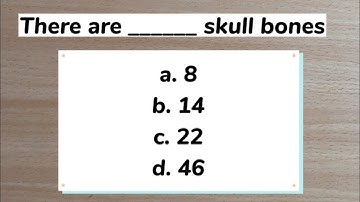 Multiple choice questions on the Skeletal system (part2)