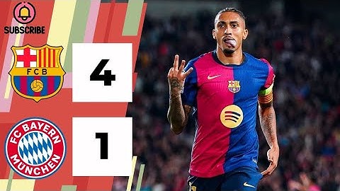 Barcelona 4-1 Bayern Munich | Raphinha scored a hattrick | Lamine Yamal with a brilliant display