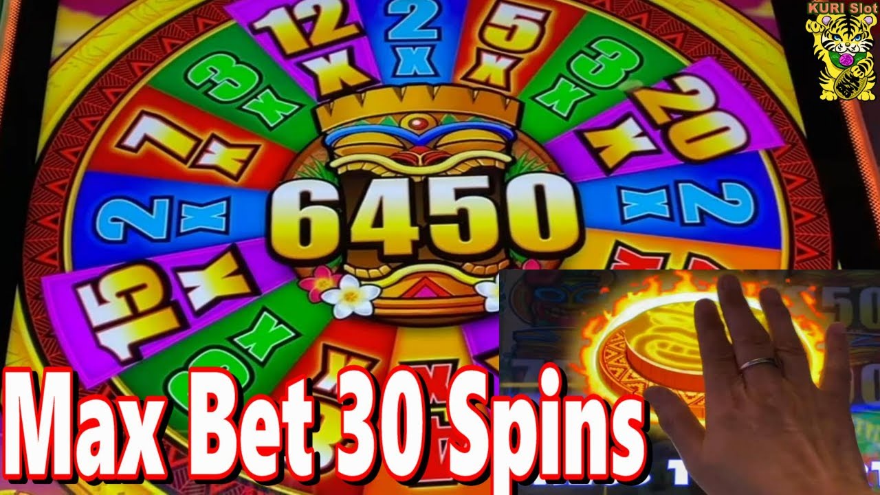 ★LET'S GET IT THEM !!★XWHEEL TIKI Slot (Aruze) ☆MAX BET 30 SPINS☆MAX