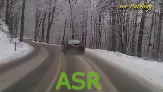 Pokaz działania ASR w praktyce samochód - Mercedes E220 W212 sedan ...