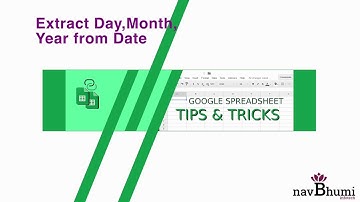 Extract Day, Month, Year from given Date google spreadsheet