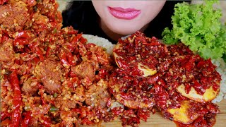 Download Lagu ASMR CHICKEN KARAGE CILI PADI, TELUR CEPLOK PEDAS DAN NASI DAUN JERUK | ASMR MUKBANG INDONESIA MP3
