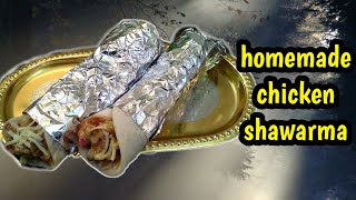 CHICKEN SHAWARMA - HOW TO MAKE CHICKEN SHAWARMA/ SHAWARMA IN TAMIL  WITH ENG SUB- HOMEMADE SHAWARMA