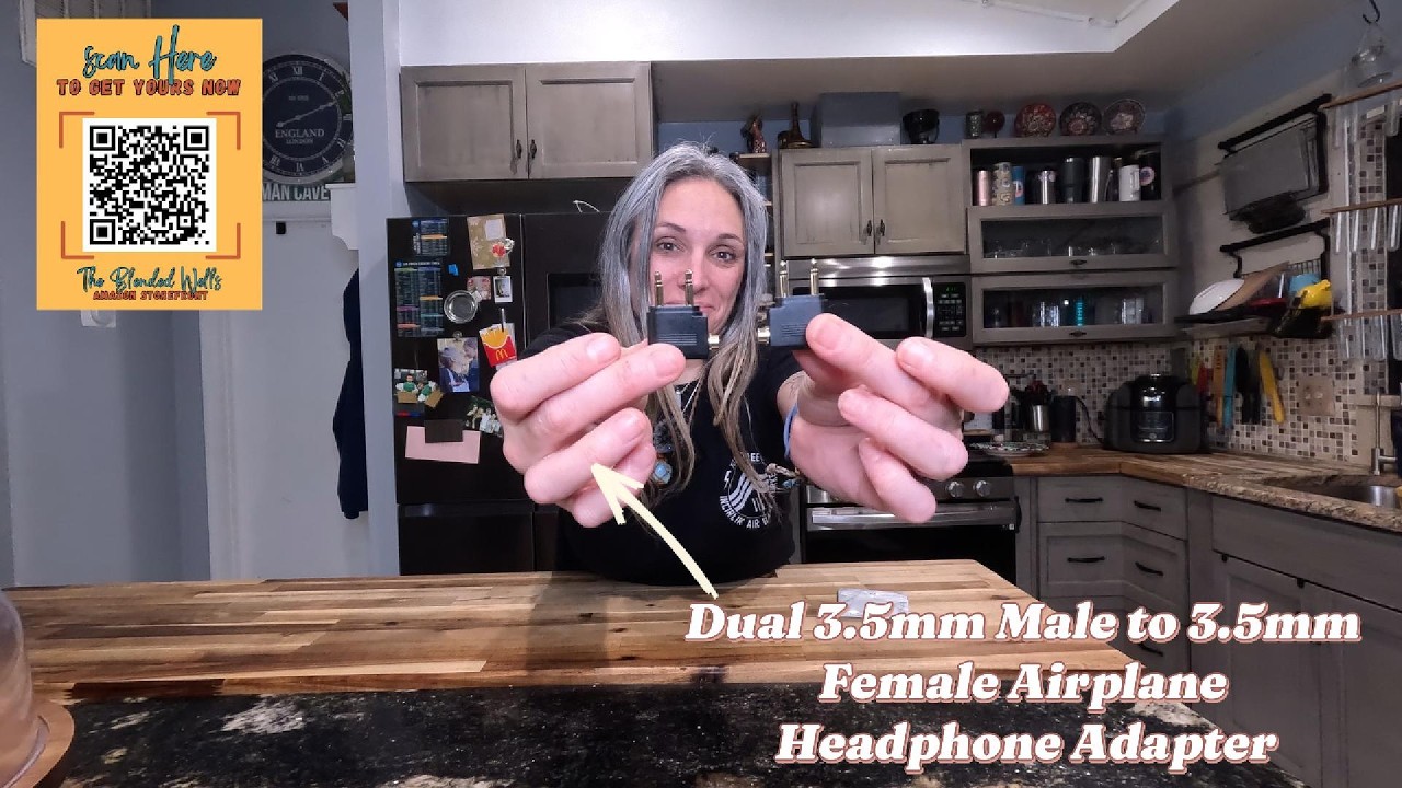 Dual 3.5mm Gold Plated Airplane Headphone Adapter