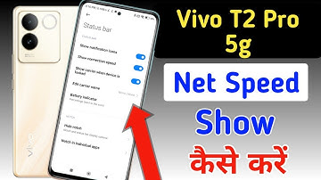 vivo t2 pro 5g net speed show/Vivo t2 pro me net speed kaise dekhe/network speed setting