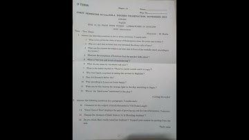 First semester Calicut university Bcom Ways with words previous year question paper