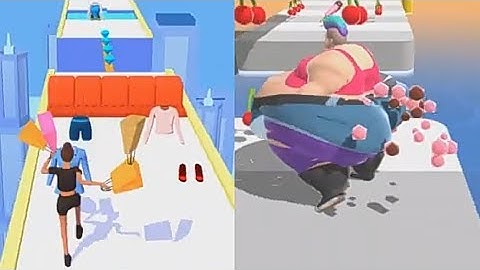 Shopaholic Go - 3D shopping lover Rush Run Games Vs Fit 2 Fat — All Levels Gameplay  New Update S01