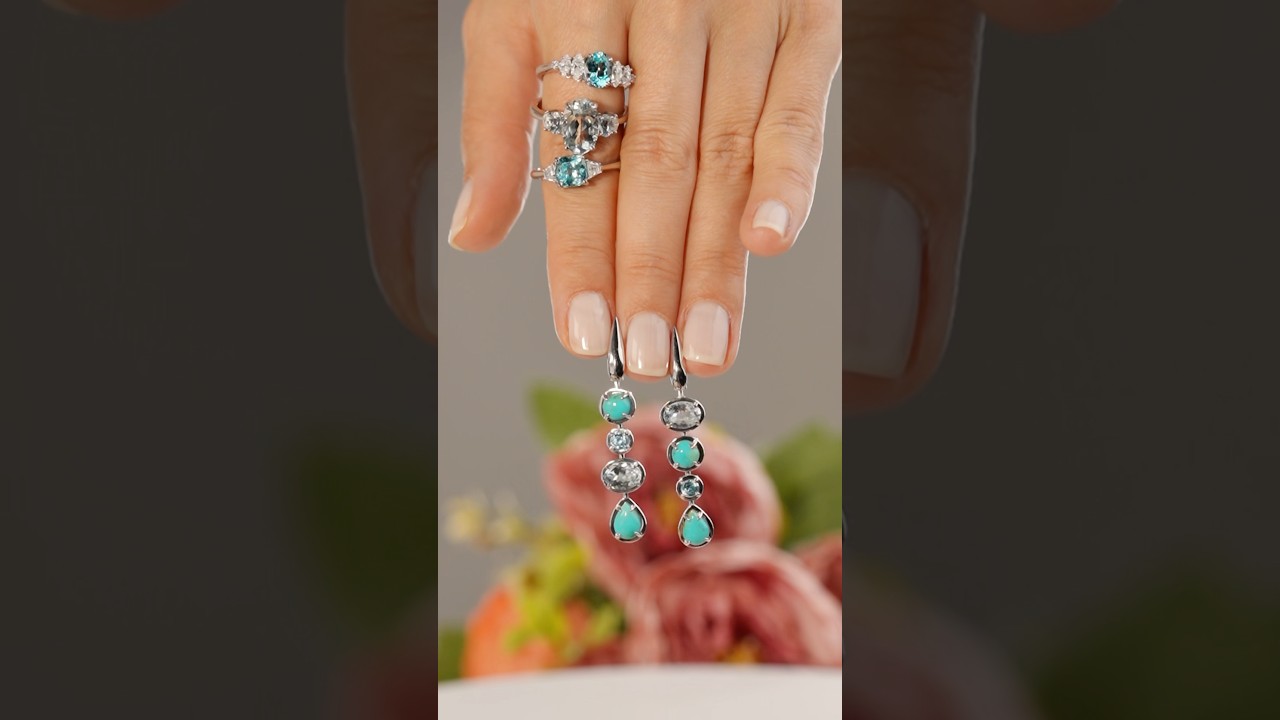 Украшения с бирюзой и аквамарином 