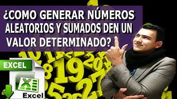 😱👉Como GENERARA números ALEATORIOS y que SUMADOS den un VALOR DETERMINADO en Excel🔀🔢