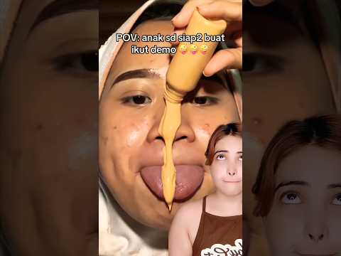 أساس اللسان مكياج فيروسي مقاطع قصيرة فيديو قصير قصير أغنية فيديو فيروسي فيديو ضجة رائج