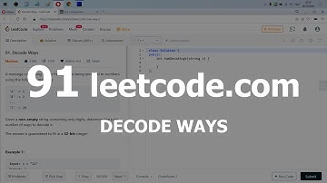 Разбор задачи 91 leetcode.com Decode Ways. Решение на C++