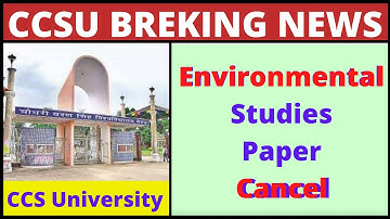 ccsu ba environmental studies paper cancel | environmental studies  ba first year question paper