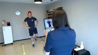 Colin Gerber im Physio-Test vor Beginn des Sommertrainings
