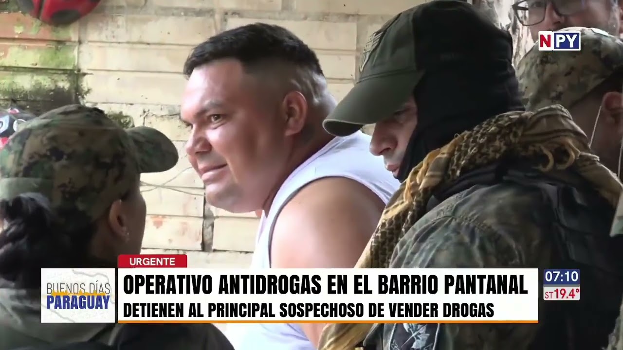 Allanamientos antinarcóticos en barrio Pantanal de Lambaré