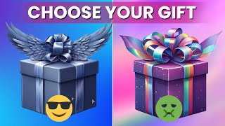 Choose your gift 🎁💝🤮|2 gift box challenge|Blue & Rainbow #giftboxchallenge #chooseyourgift