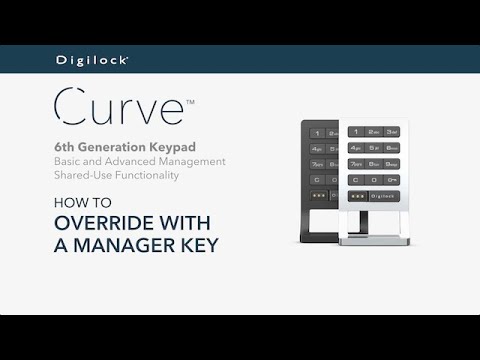 How to Override with a Manager Key | Curve Keypad | Shared Use