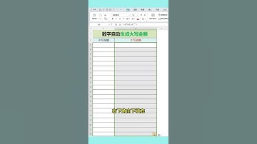 输入数字自动转成大写#excel #wps #文员 #0基础学电脑 #办公技巧 #办公技巧 #excel技巧 #exceltips