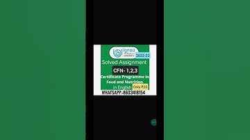 Cfn ignou solved assignment  Only ₹25 ll 2022-23-24 WhatsApp:- 8603418154 #youtubeshorts #shorts