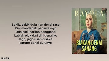 Rayola - Biakan Denai Surang || Lirik Lagu Minang || Cipt; Rozac Tanjung