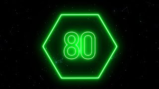 Green sota neon timer 80 seconds (countdown)