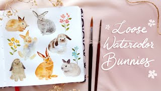Loose Watercolor Bunnies: Step by step tutorial