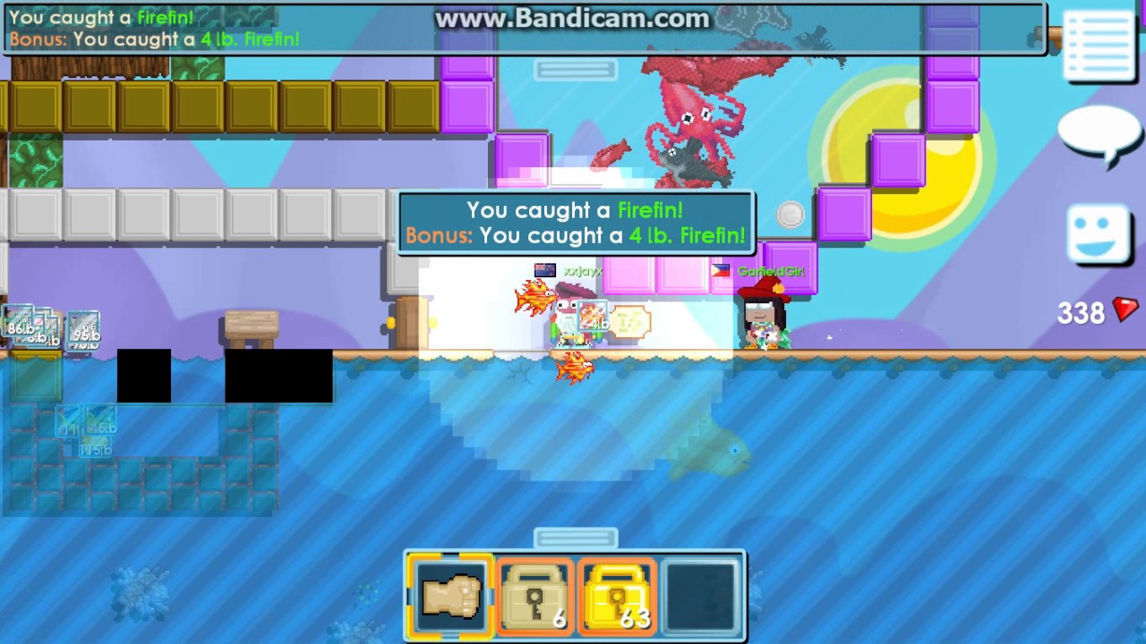 Growtopia catching a fire fin fish YouTube