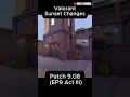 Valorant Sunset Changes #valorant #valorantclips #shorts