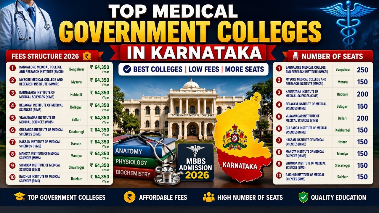 TOP 10 GOVERNMENT MEDICAL COLLEGES IN KARNATAKA 2025 | BEST MEDICAL ...