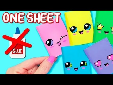 diy mini notebook one sheet of paper diy back to school