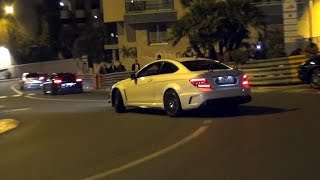 Mercedes C63 AMG Black Series Action! Loud Revs, Burnouts & CRAZY POWERSLIDE!