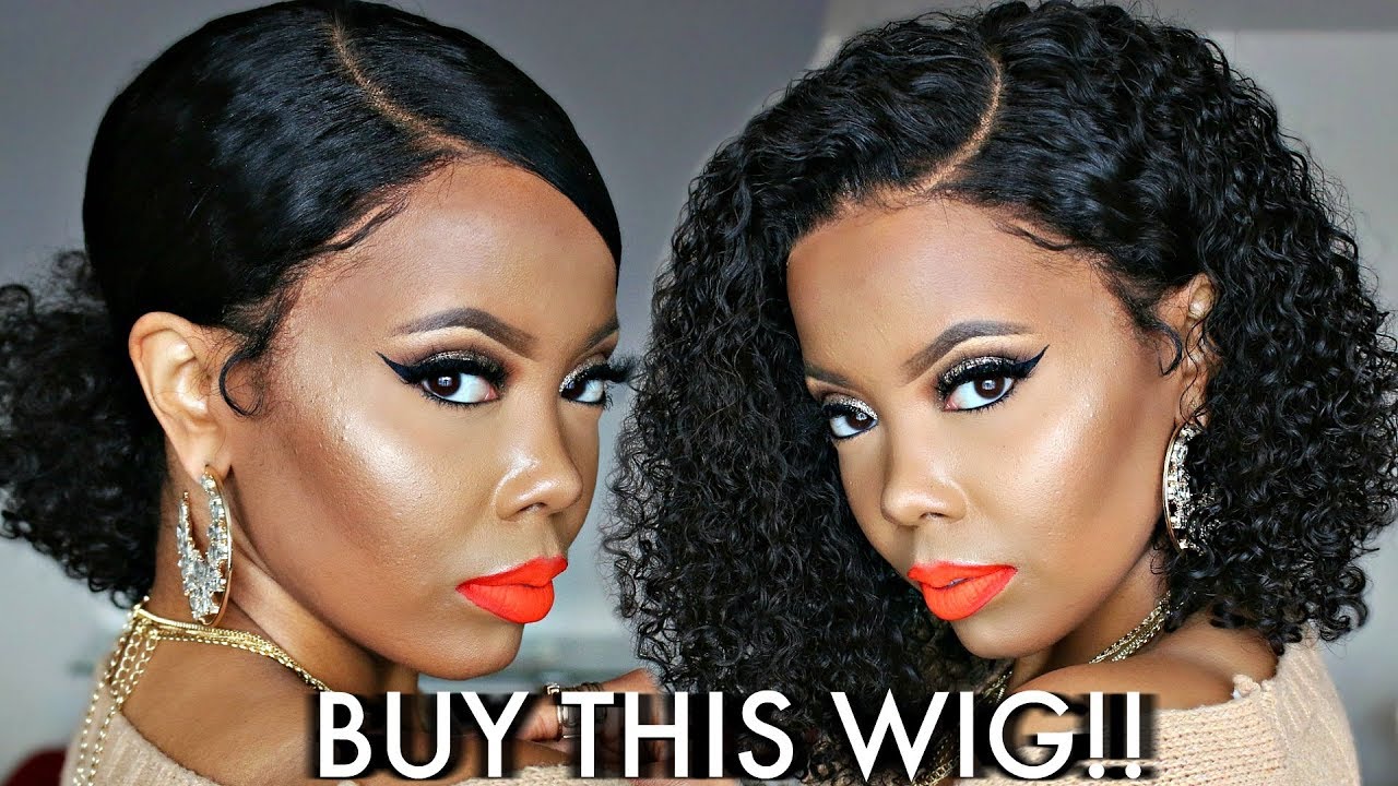 WHAT WIG MOST NATURAL CURLY LACE WIG NO BABY HAIR BEGINNER FRIENDLY PRE PLU...