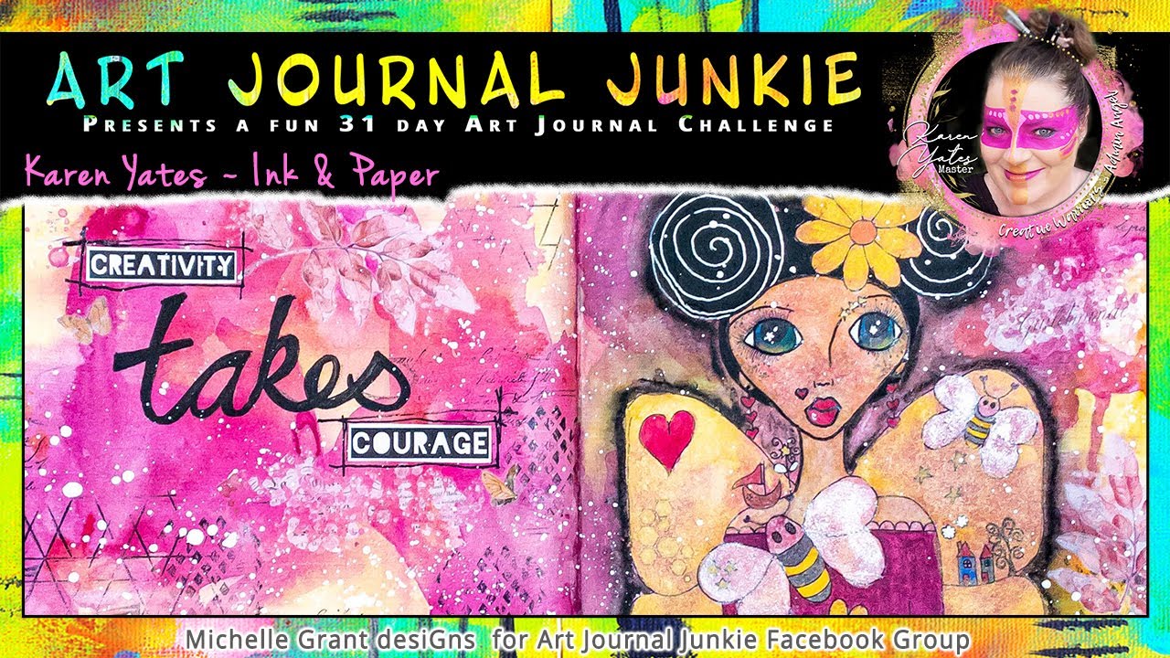 Art Journal Junkie Challenge Creativity Takes Courage YouTube